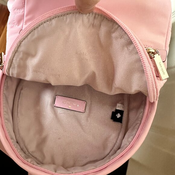 KATE SPADE SPADE FLOWER QUILTED FABRIC SMALL BACKPACK:NWT PINK HORIZON main image 2